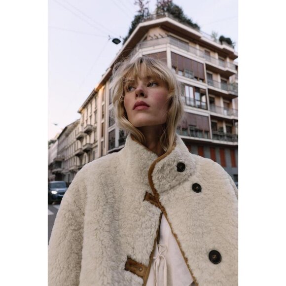 ZARA REVERSIBLE DOUBLE-FACED JACKET - Picture 9 of 11